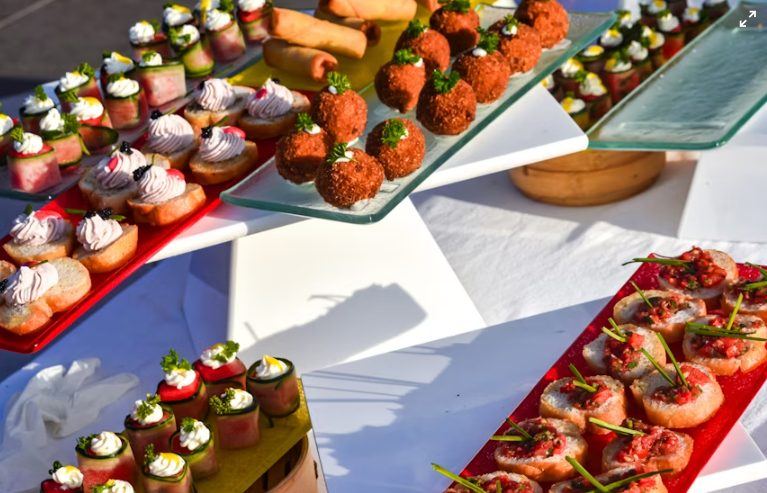 Colourful canapés and cocktail bites